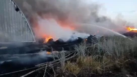 Ликвидирован крупный пожар на складе автопокрышек в Азове