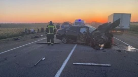 В страшной аварии возле города Кропоткин погибли три человека