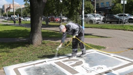 В Ижевске начали наносить разметку на местах парковки электросамокатов