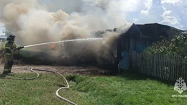 Жилой дом горел в Бакчарском районе Томской области