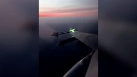 Полет истребителя F-16 на Украине сняли на видео