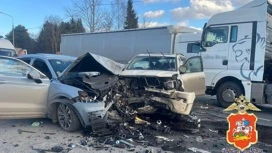 En Stupino, cuatro personas fueron hospitalizadas después de un accidente de coche