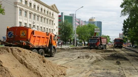 На отрезке улицы 50-летия Октября в Благовещенске демонтировали асфальт