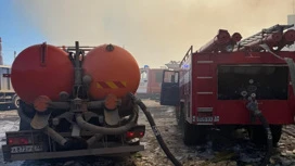 Durch das Feuer an der kommunalen Abfallstation in Gus-Khrustalny wurde ein operativer Hauptsitz geschaffen