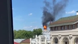 Появилось видео взрыва на крыше театрального комплекса в Иванове