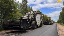 На дороге Торжок – Высокое – Берново – Старица завершают укладку асфальта