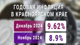 Годовая инфляция в Красноярском крае в декабре ускорилась до 9,62 процента