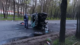 В Угличе водитель иномарки протаранил забор и дерево, есть пострадавшие