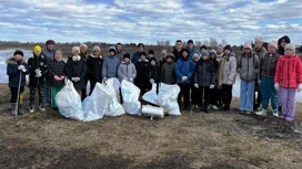 На берегу реки Анга томские волонтеры собрали 7 кубометров мусора