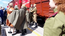 "Поезд Победы" встретили в Магнитогорске