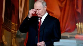 Владимир Путин прибыл на пасхальное богослужение в храм Христа Спасителя