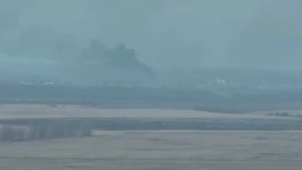 Houve um vídeo panorâmico das posições da APU em Sudja, destruído pelas Forças Aeroespaciais Russas