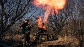 APU in Kakhovka in der Region Kherson von Mörsern gefeuert