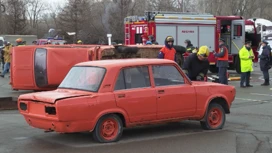 В Красноярске прошли соревнования по ликвидации последствий ДТП