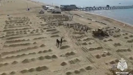 In der Region Krasnodar sammelten etwa 150 Tausend Tonnen Sand mit Heizöl