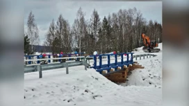 W Boguchanski rejon zakończyłem remont most nad rzeką Malaya Imbala