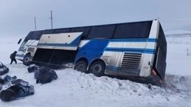 Autobús con 52 extranjeros voló en una zanja en la carretera en Orenburg