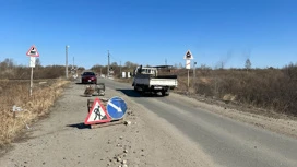 В Екатеринославке под важной транспортной артерией разрушилась водопропускная труба