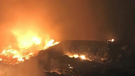 The fire at the landfill in Novorossiysk to extinguish yet failed