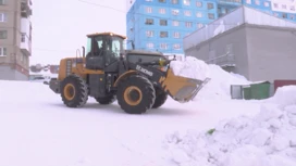 С начала года из дворов Дудинки вывезли около 27 тысяч кубометров снега