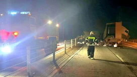 M-1 Autobahn teilweise blockiert durch Massenunfall in der Region Smolensk