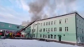 Das Feuer im Krankenhaus der russischen Eisenbahnen in der Region Ryazan wird auf 900 "Quadren" lokalisiert