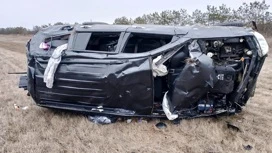 На трассе М-4 под Липецком в ДТП с перевернувшимся Мицубиси пострадал водитель