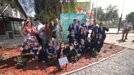 In Chile, Santiago planted a birch and opened a sign from the grateful Stalingraders