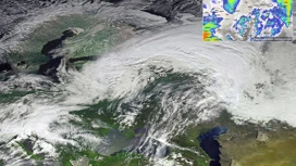 Roscosmos published a satellite image of the cyclone that hit Moscow