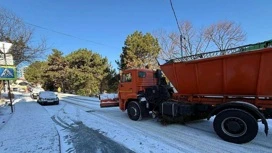 Wybrzeże Soczi pokryte śniegiem