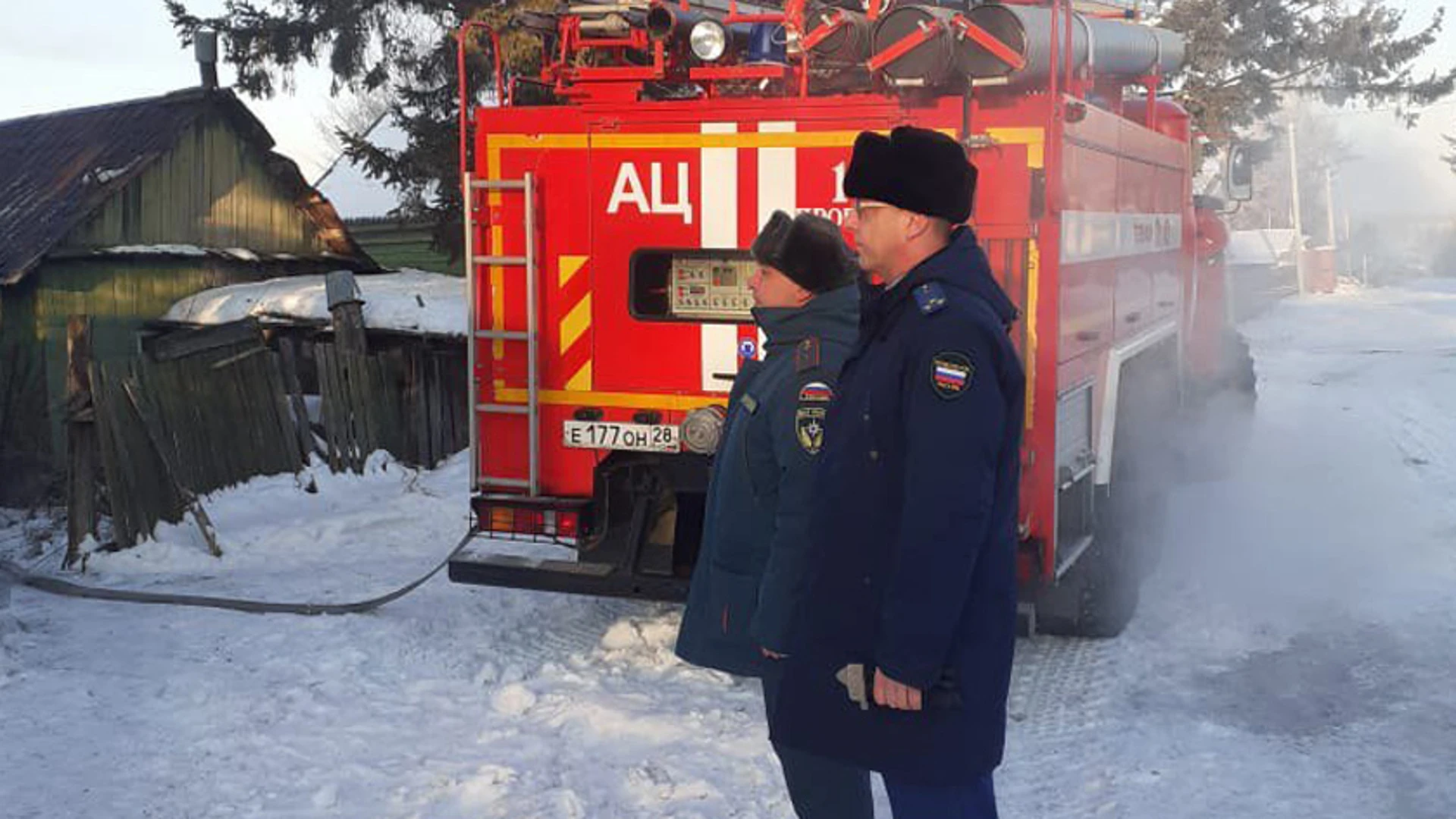 Двое человек погибли сегодня во время пожара в Прогрессе