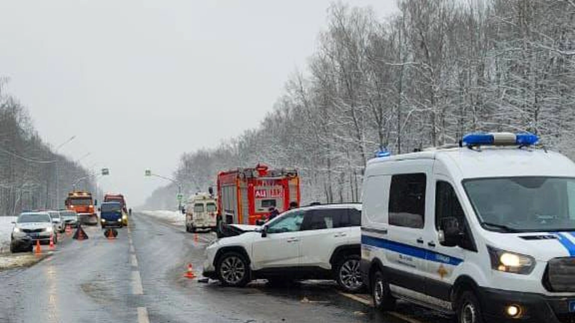 Момент фатальной аварии в Новой Москве снял регистратор