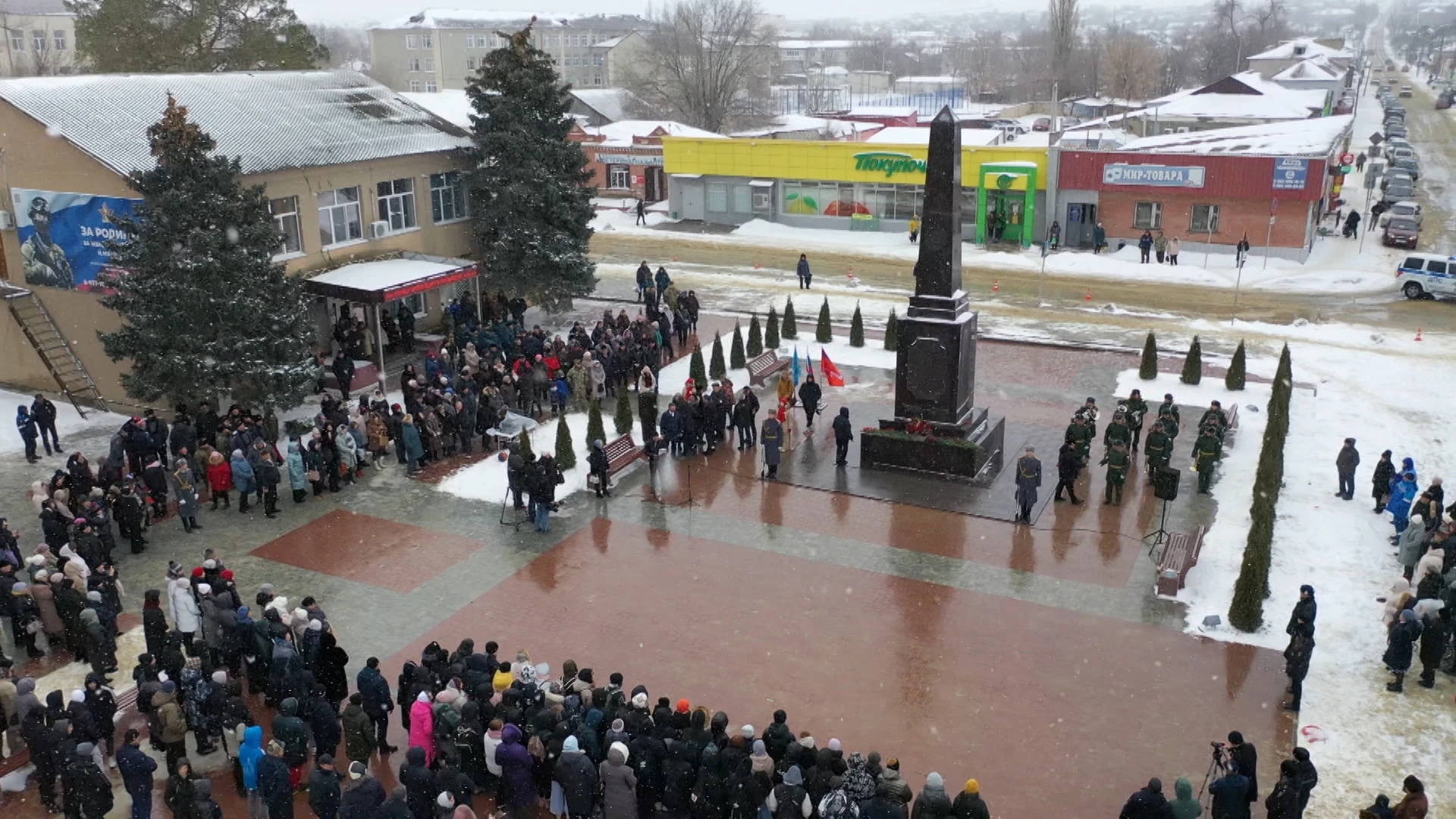 В станице Клетской Волгоградской области открыли памятную стелу "Рубеж Сталинградской доблести"