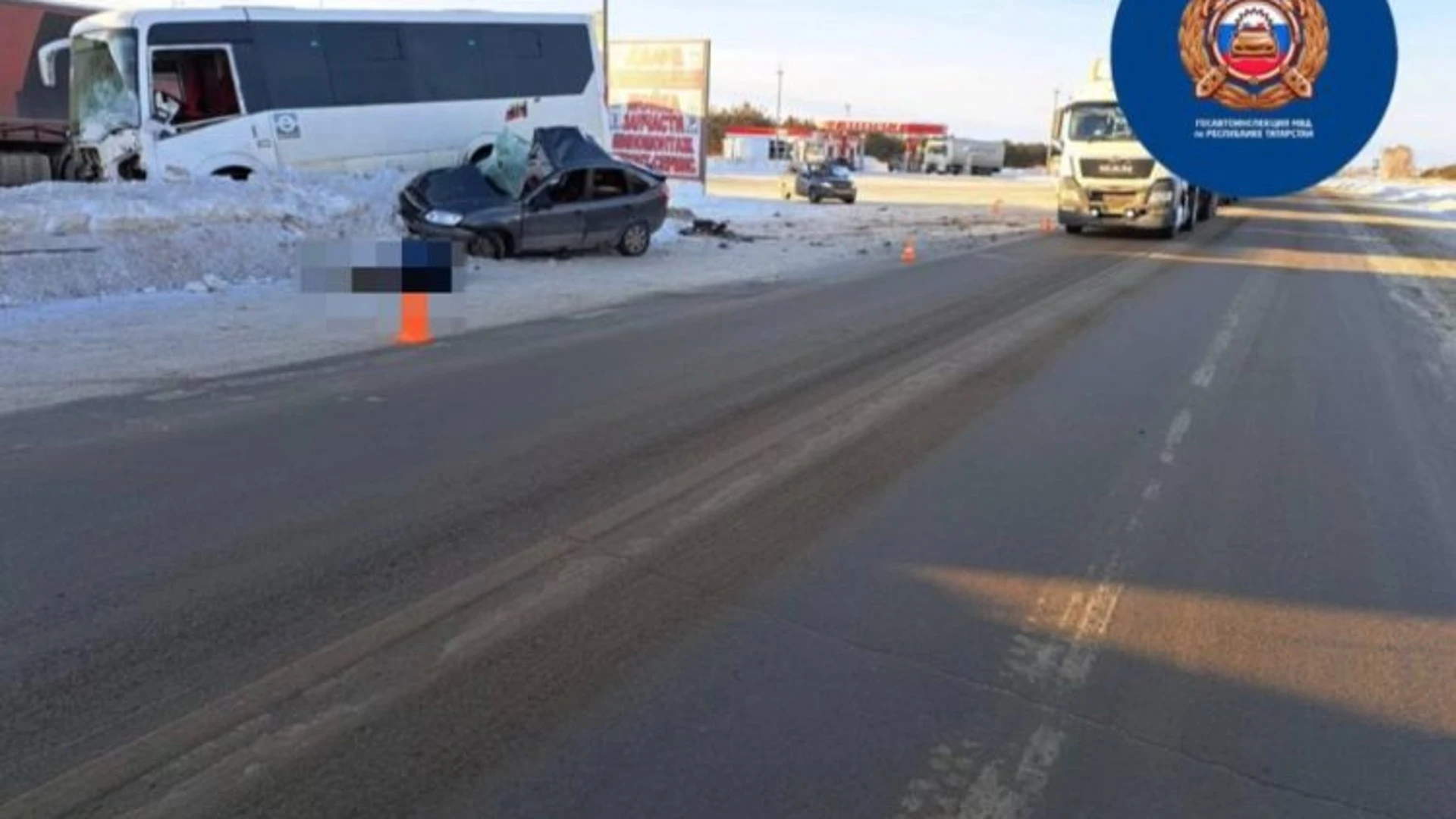 В Татарстане на трассе М7 при ДТП погибла женщина