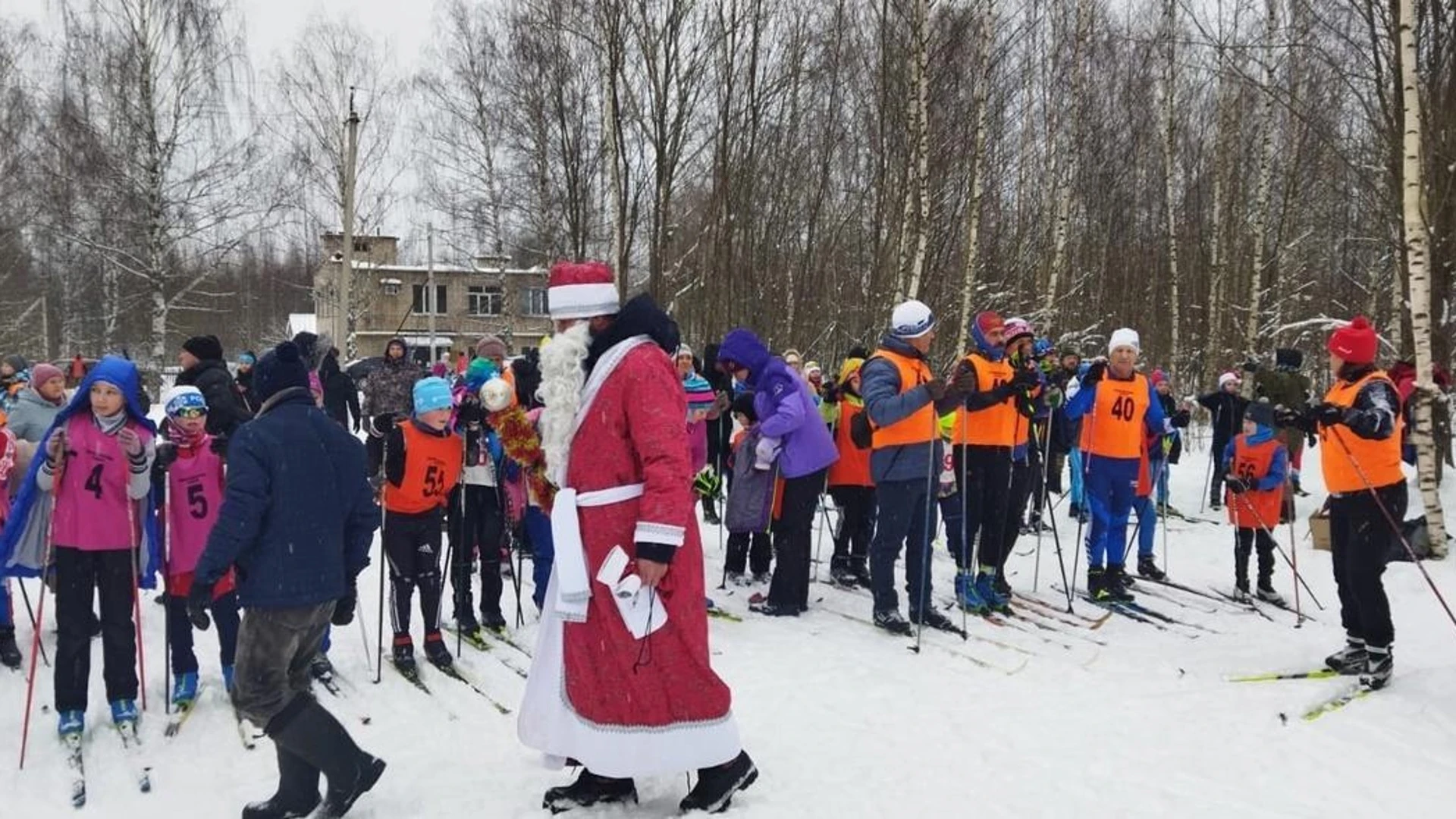 В Наволоках прошли соревнования по лыжным гонкам на призы Деда Мороза