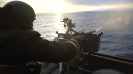 The frigate "Admiral of the filo Kasatonov", Barents Sea'te çekim yaparak alıştırmalar gerçekleştirdi