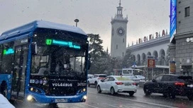 Snow fell on the Sochi coast