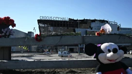 Crocus City Bâtiment Hall construit un monument aux victimes d'attaques terroristes