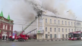 В Туле горит историческое здание второй половины XIX века