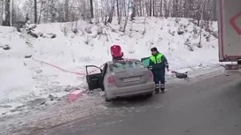 Женщина и дети пострадали в ДТП с грузовиком на трассе М-5 в Челябинской области