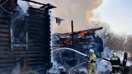 O corpo do homem falecido foi encontrado durante a extinção de um incêndio no distrito de Gornomariysky.