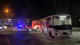 Водитель в больнице: два автобуса столкнулись в Томске