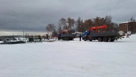 Новую новогоднюю ель начали устанавливать в Воткинске