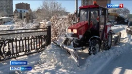 В Северной Осетии продолжают устранять последствия снегопада