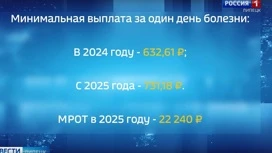 В Липецкой области с 2025 года вырастет минимальный размер оплаты больничного