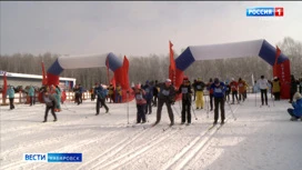 Около четырех тысяч человек вышли на старты Всероссийской "Лыжни России" в Хабаровском крае