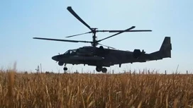 В Минобороны опубликовали видео с боевого вылета Ка-52М в Курской области