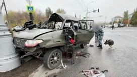 СК показал кадры с места взрыва в центре Луганска