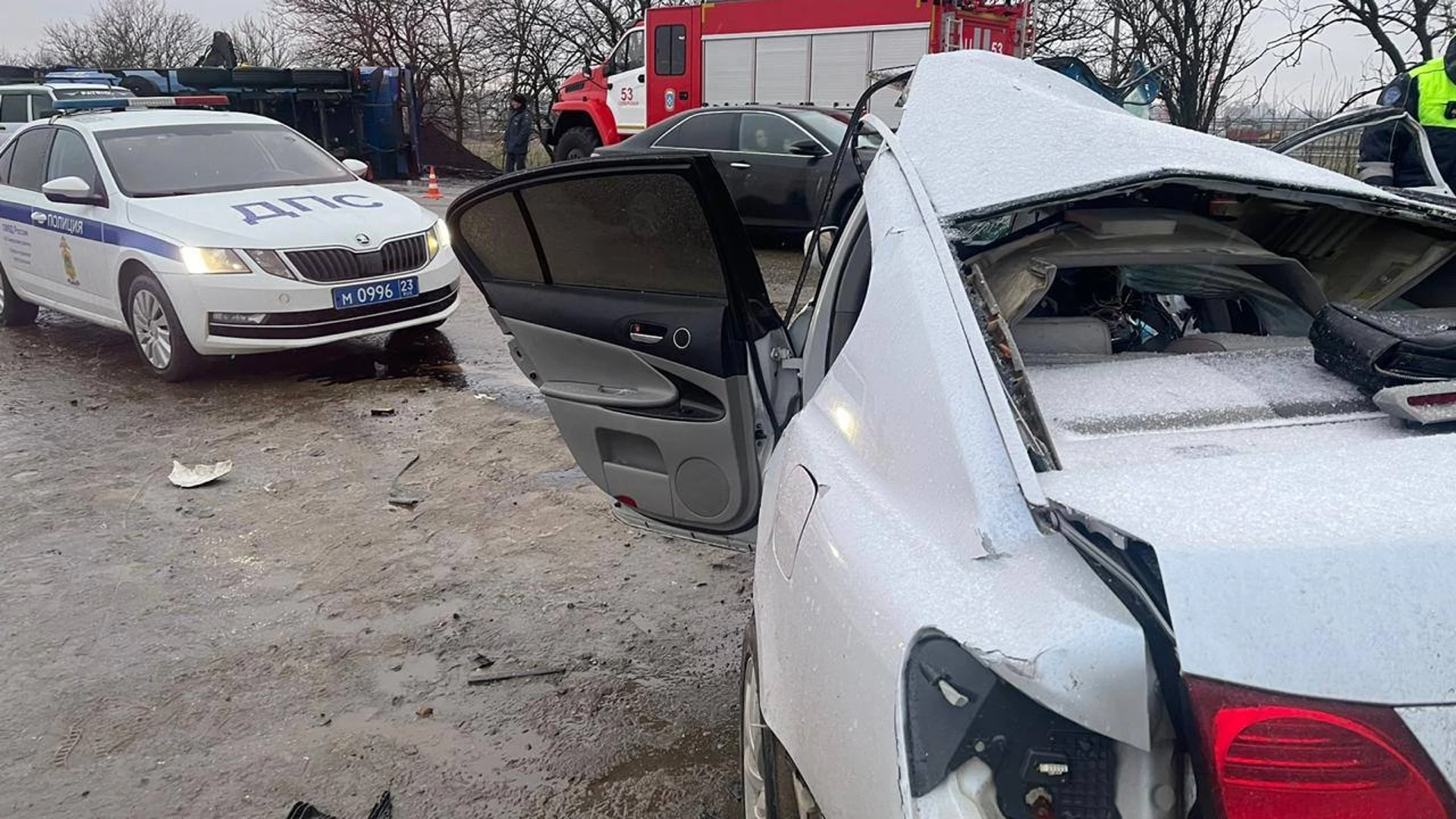 В страшной аварии с грузовиком в Северском районе погиб пассажир легкового автомобиля