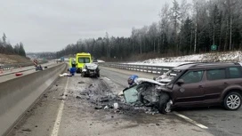 Три человека погибли в лобовом ДТП в Подмосковье